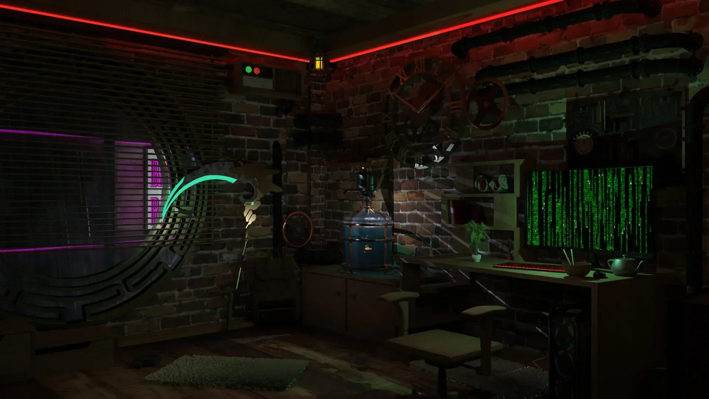 I will make a 3d room for your background with green screen for streamings