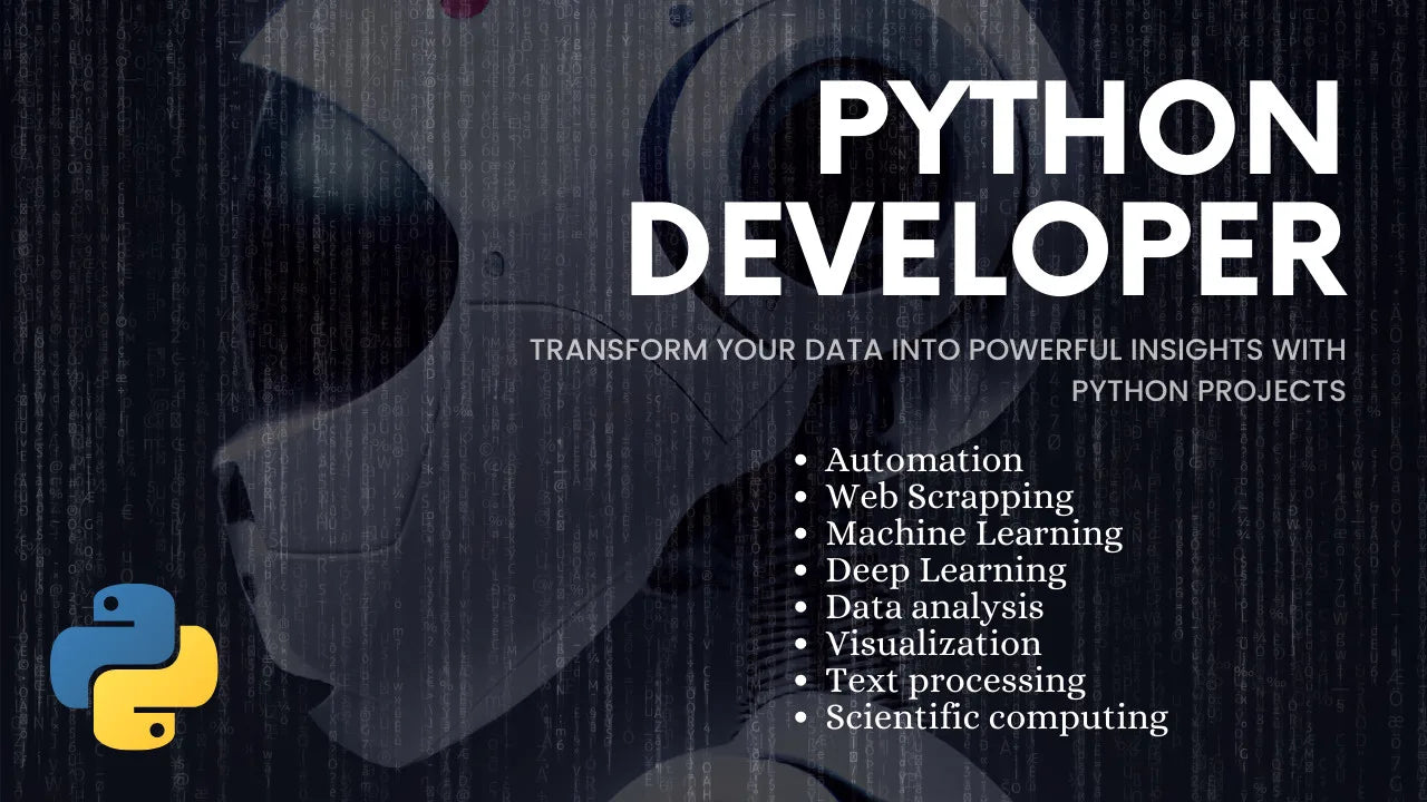 I will do your python projects, machine deep learning, data science