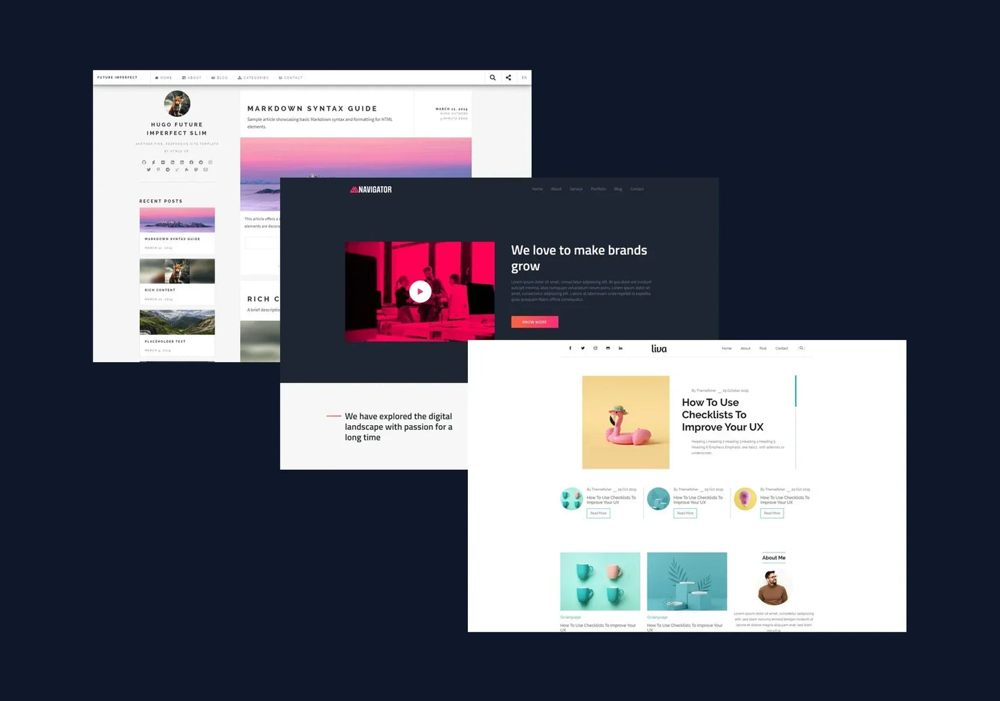 I will build a hugo static website for you (3 pages)