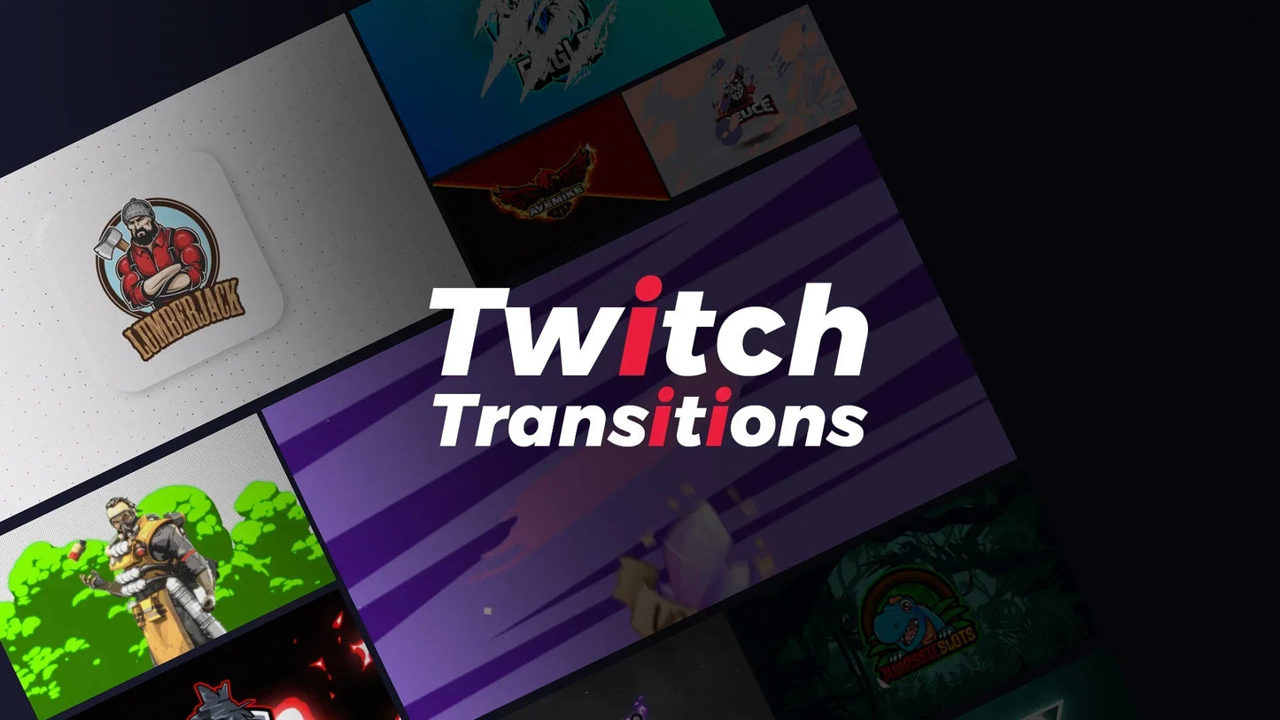 I will do twitch stinger , custom transition , animated overlays