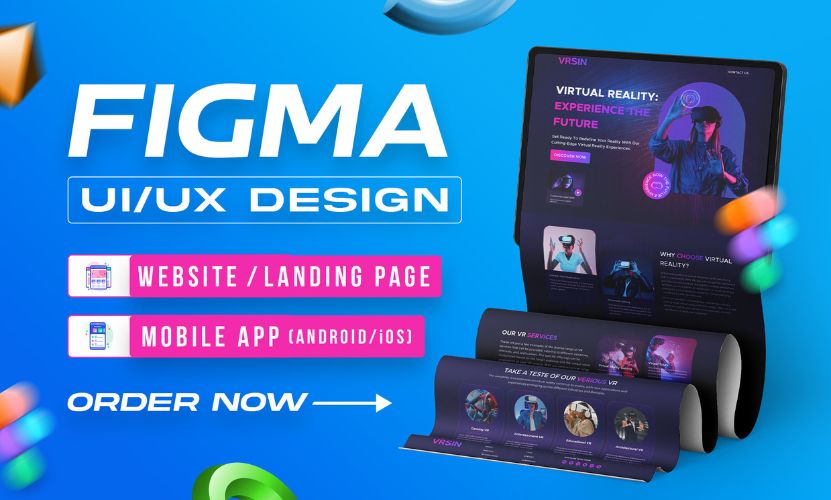 I will do website ui ux, landing page design, mobile app ui design in figma