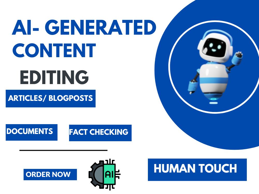 I will proofread, edit, rephrase, and rewrite your AI-generated content up to 5000 words