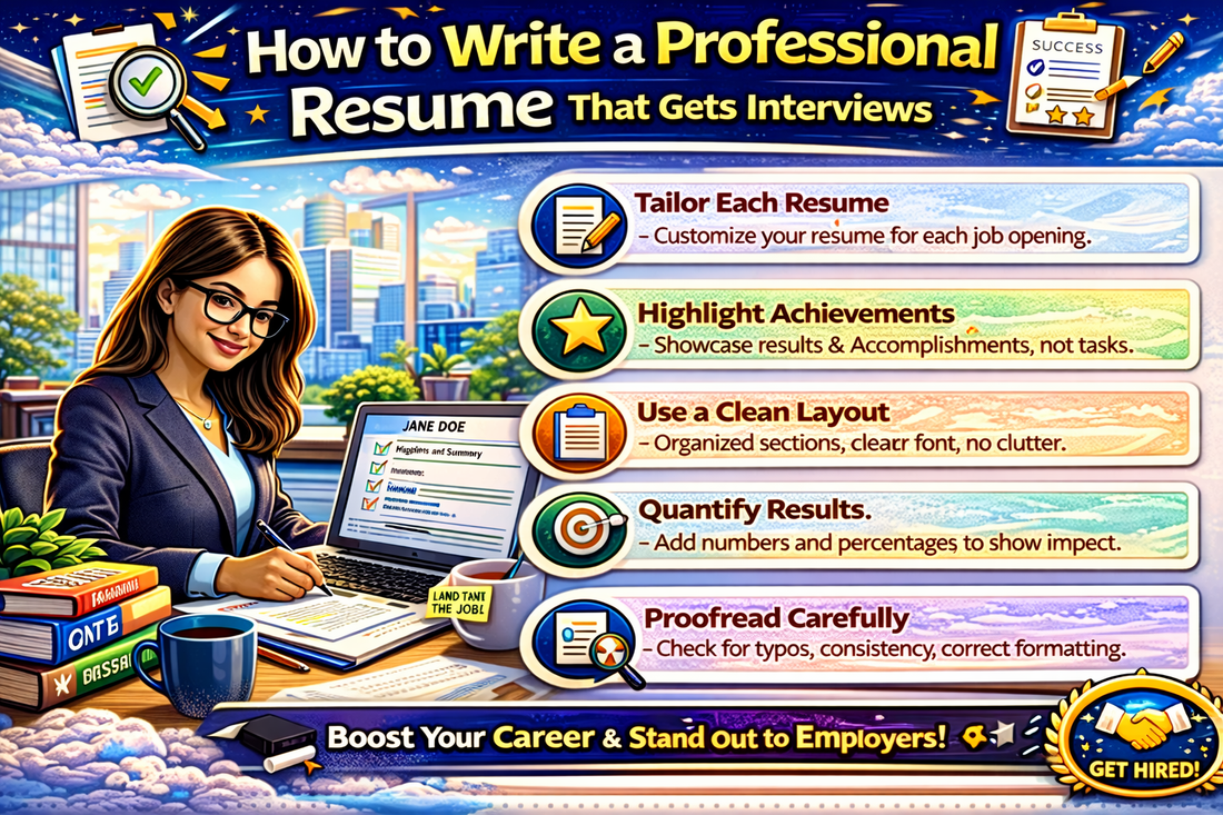 How to Write a Professional Resume That Gets Interviews