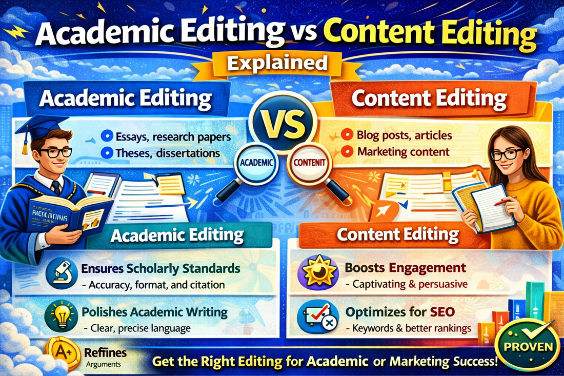 Academic Editing vs Content Editing Explained