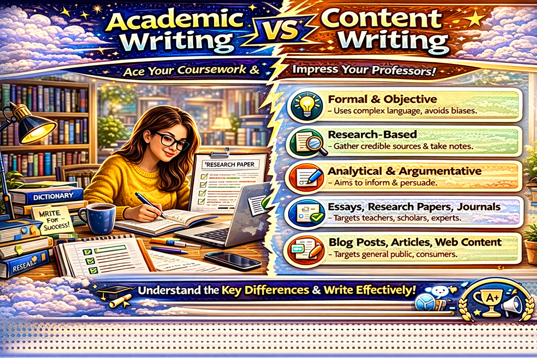 Academic Writing vs Content Writing