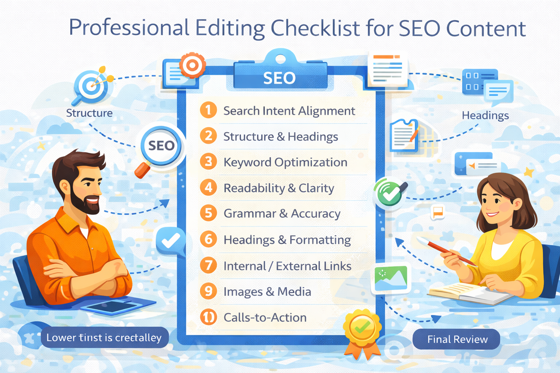 Professional Editing Checklist for SEO Content