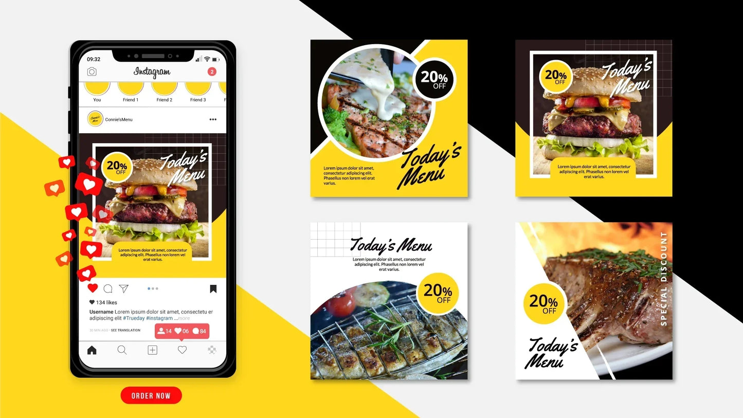 I will design instagram, facebook posts and banner ads(5 Designs)