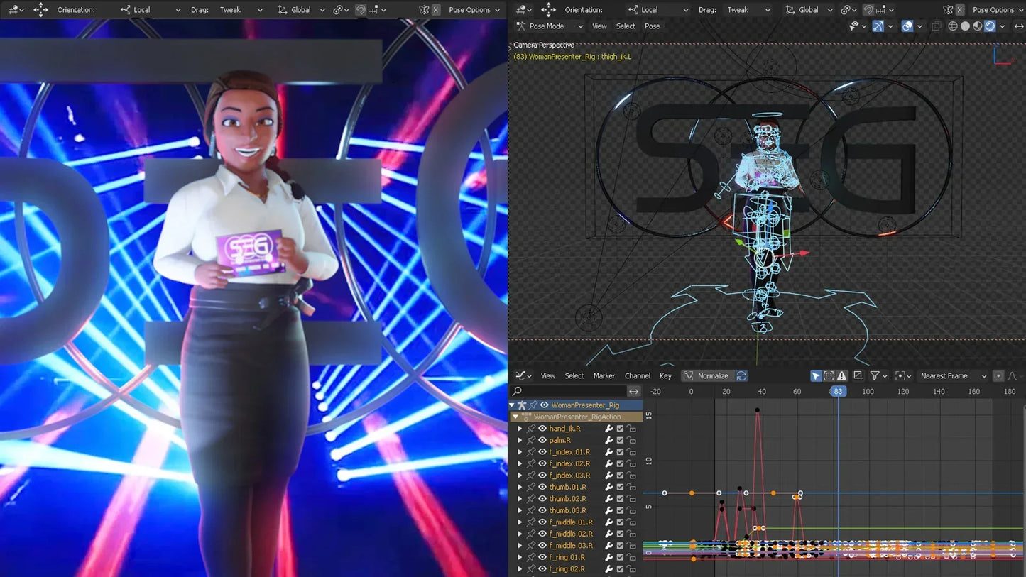 I will create animation with your 3d character-No rigging