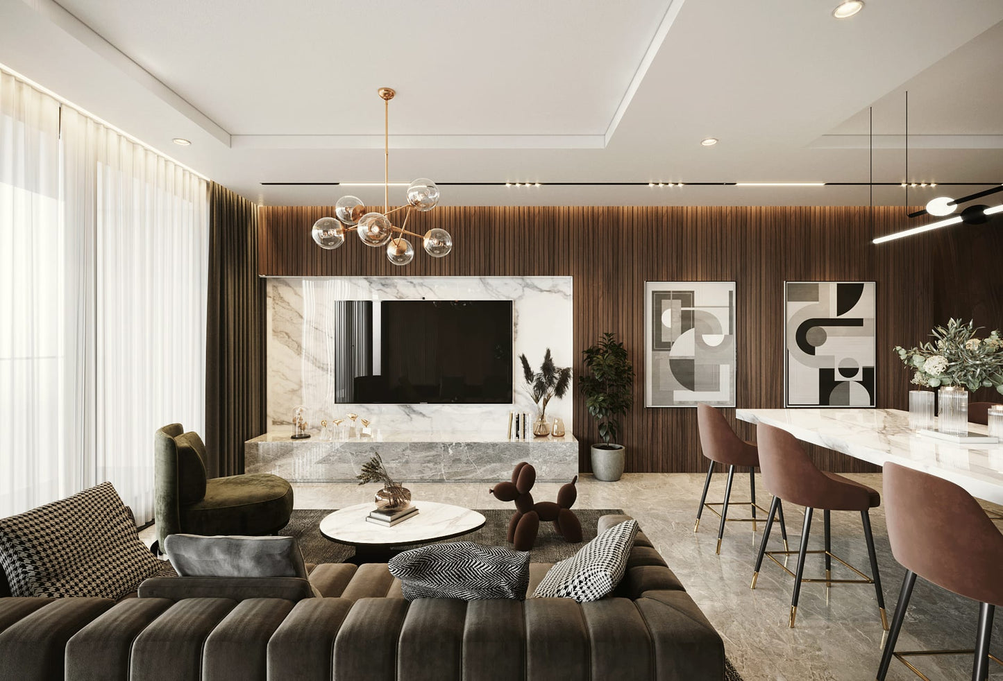 I will create realistic exterior or interior design render