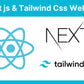 I will build react js next js website with tailwind css (1 page)
