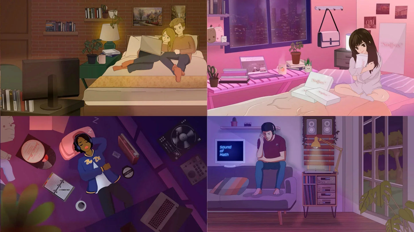 I will create lofi loop animation illustration and animated gif
