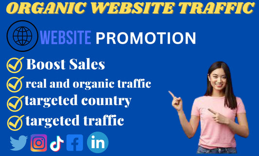 I will do organic website traffic promotion-10+ Million active social media users (One Month Promotion)