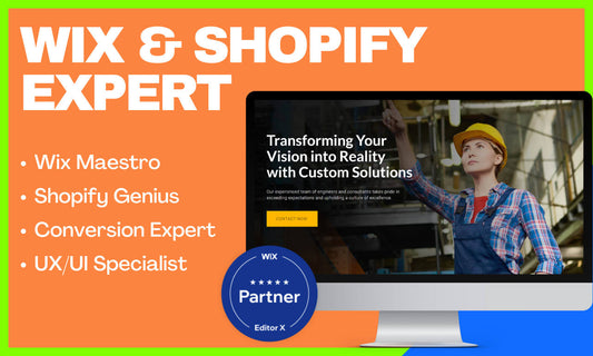 I will design or redesign a responsive wix website or shopify website (1 page)