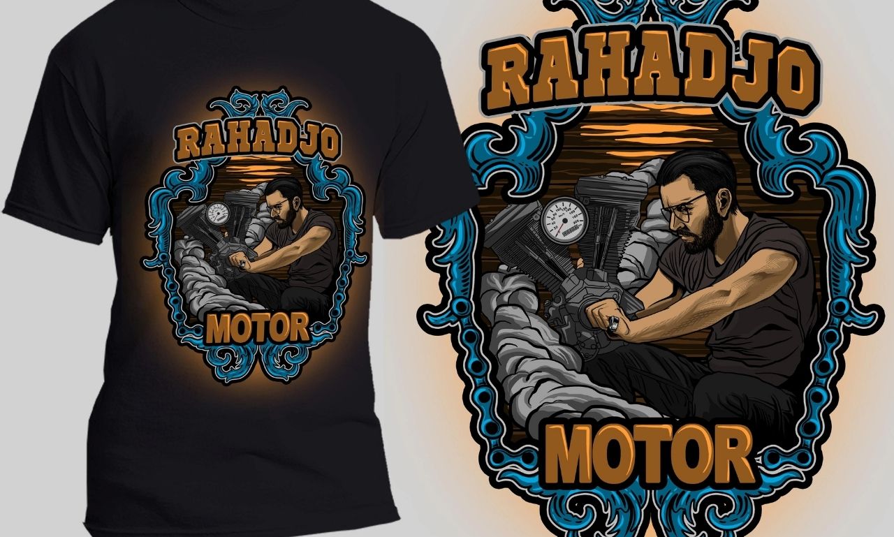 I will create t shirt design with badass character illustration
