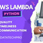 I will create AWS lambda function in python