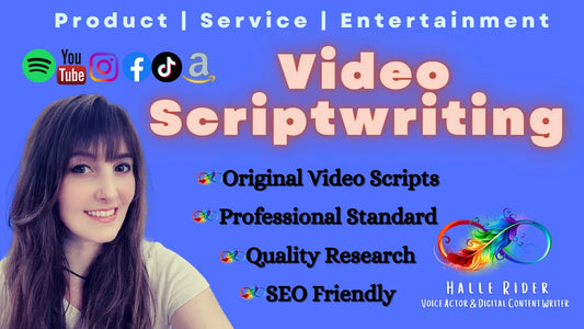 I will write professional, engaging, original video scripts (1500 wds/10 min)