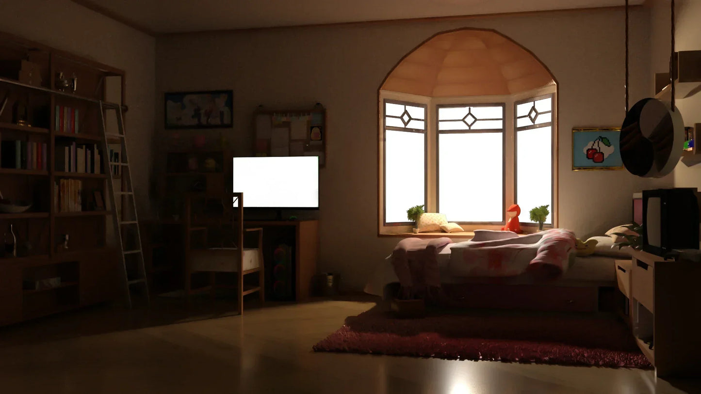 I will make a 3d room for your background with green screen for streamings