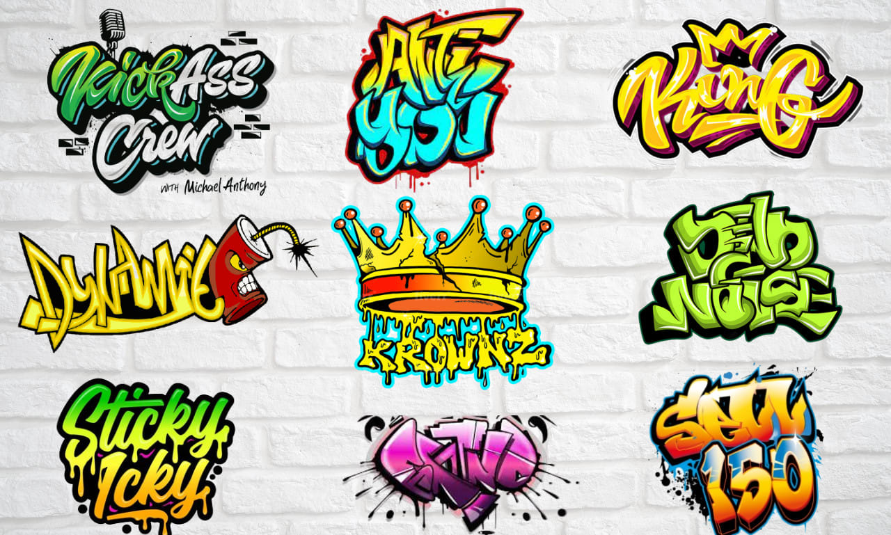 I will do a graffiti art logo for your brand, business, or company