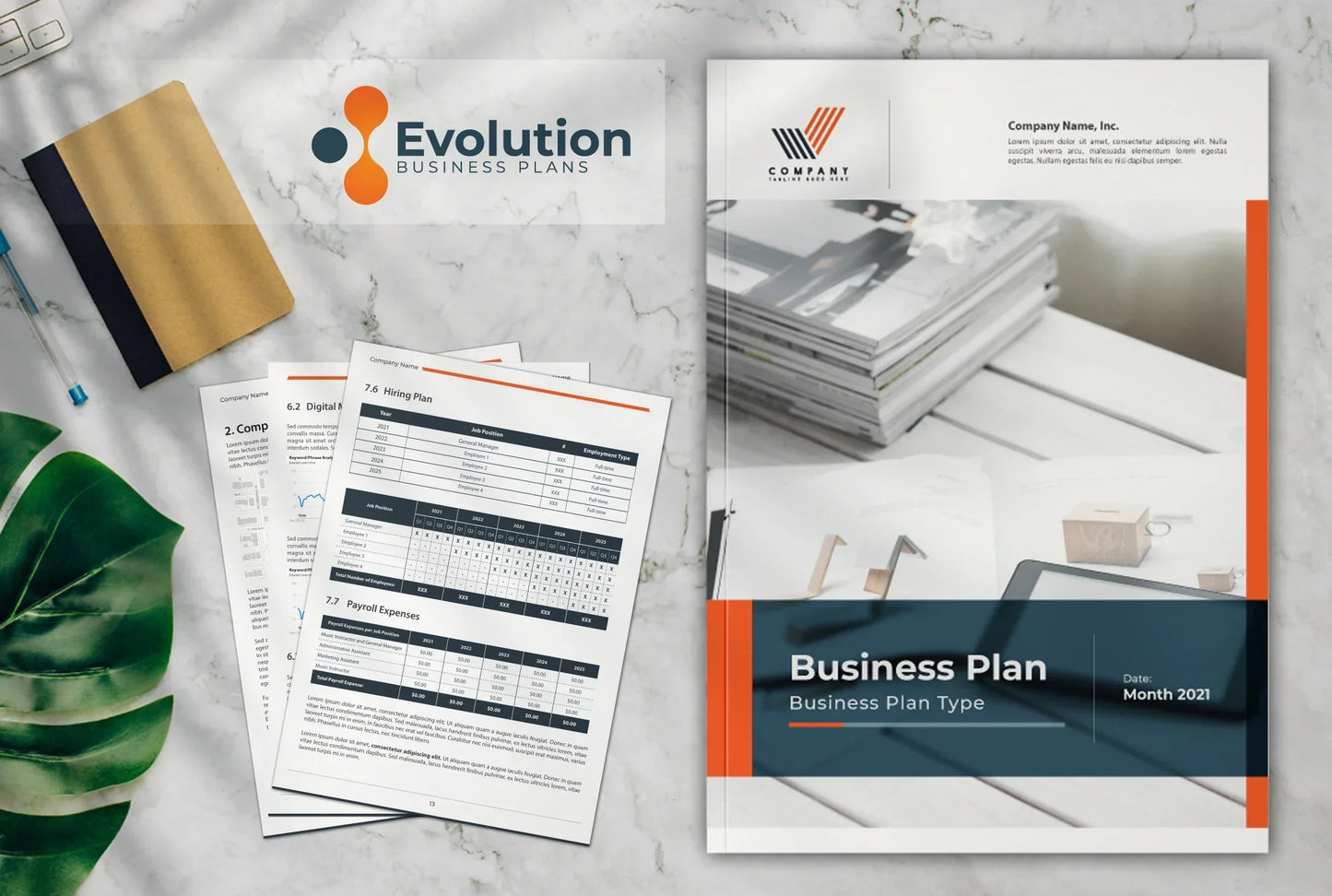 I will create a compelling, fully designed business plan