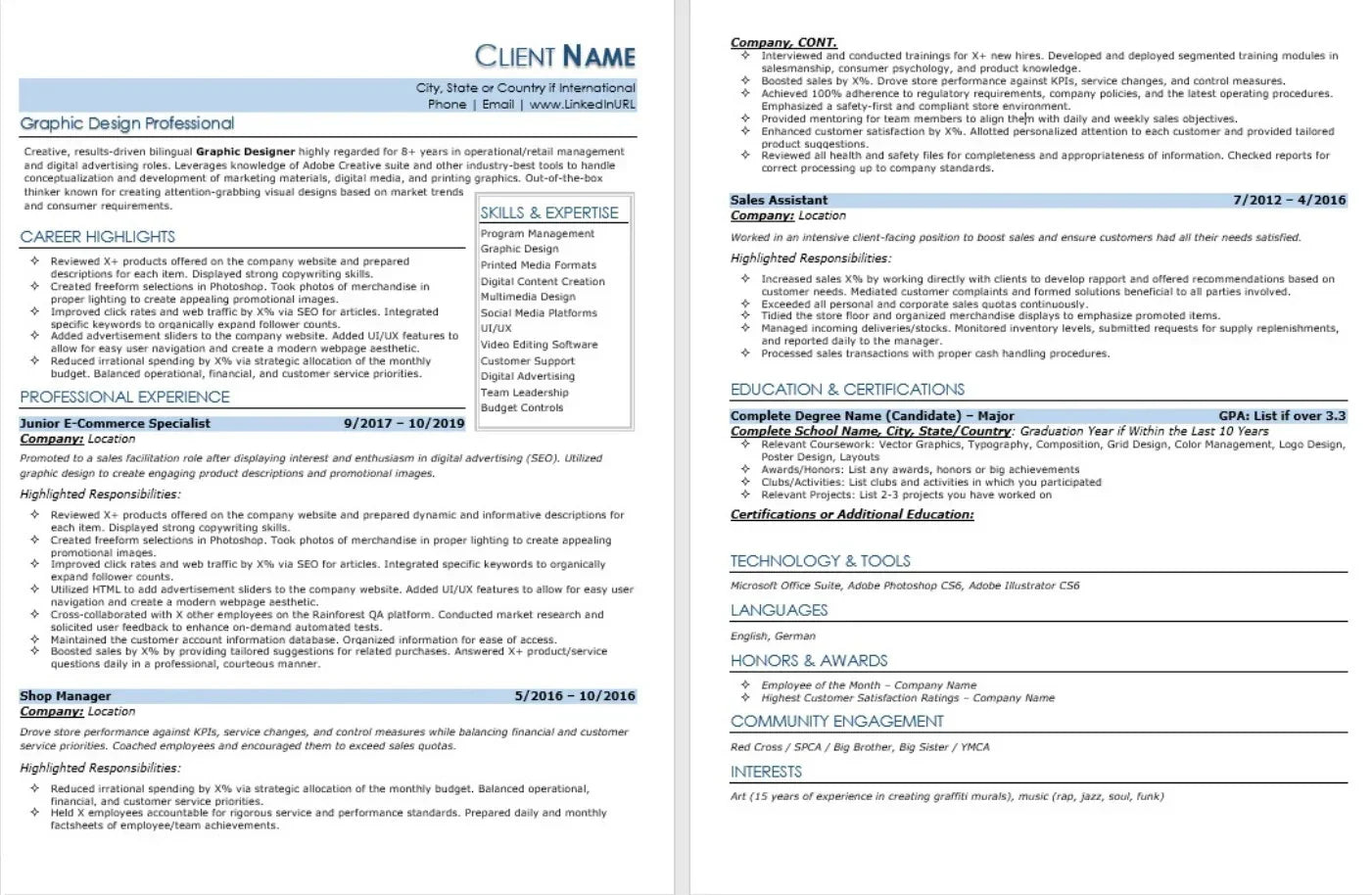 I will create your mid career resume, cover letter, linkedin (Resume)