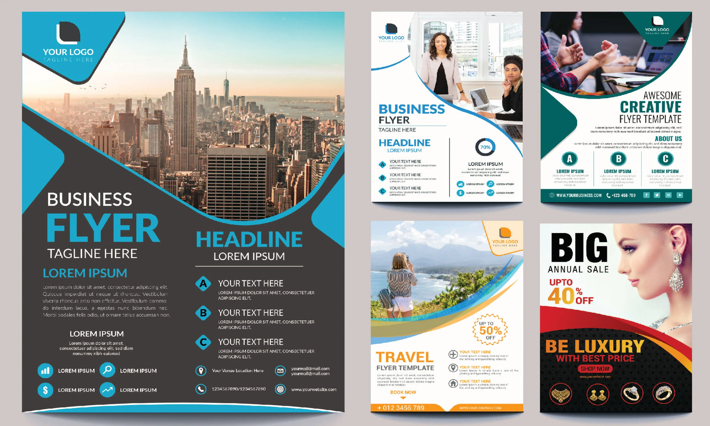 I will design outstanding flyer or poster with unlimited editions