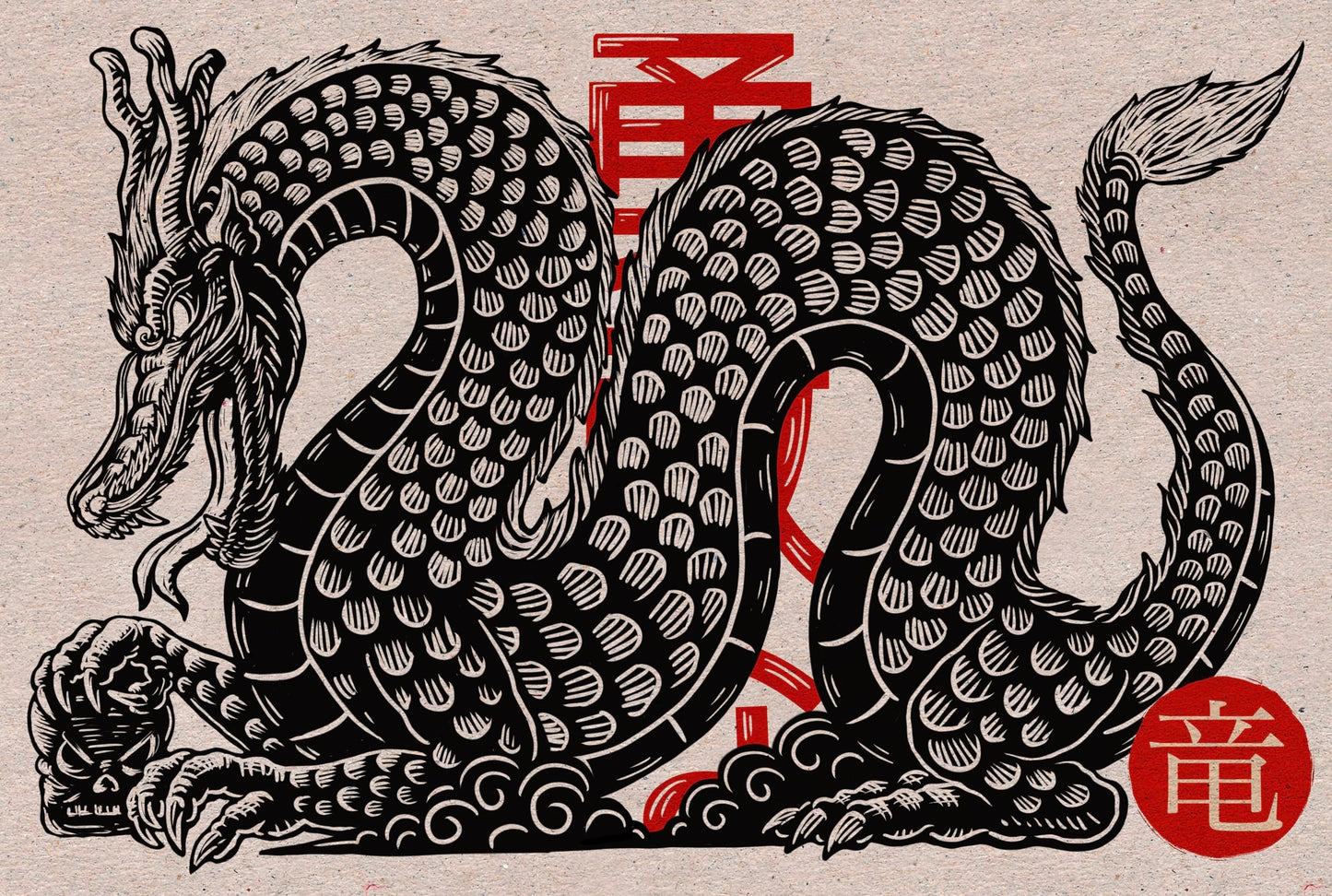 I will create awesome linocut illustration for your brand