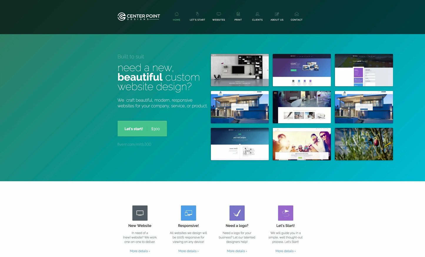 I will design a professional responsive website for your business