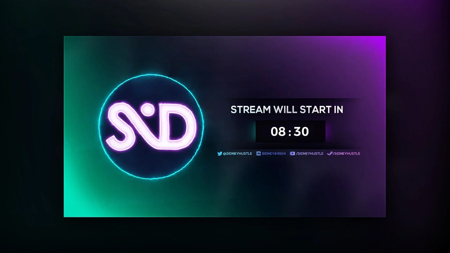 I will create an animated stream starting soon screen for twitch