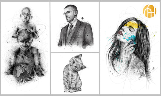 I will draw scribble sketch illustration, as you wish