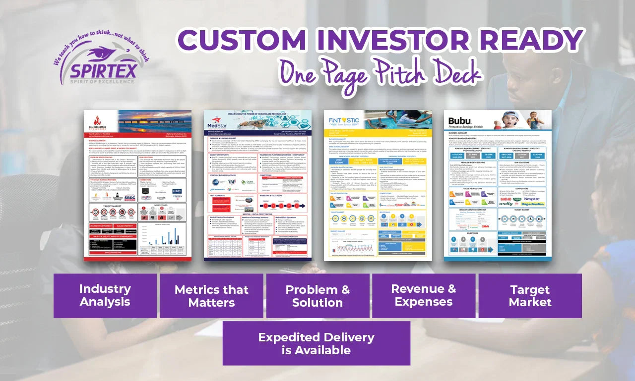 I will prepare a 1 page pitch deck