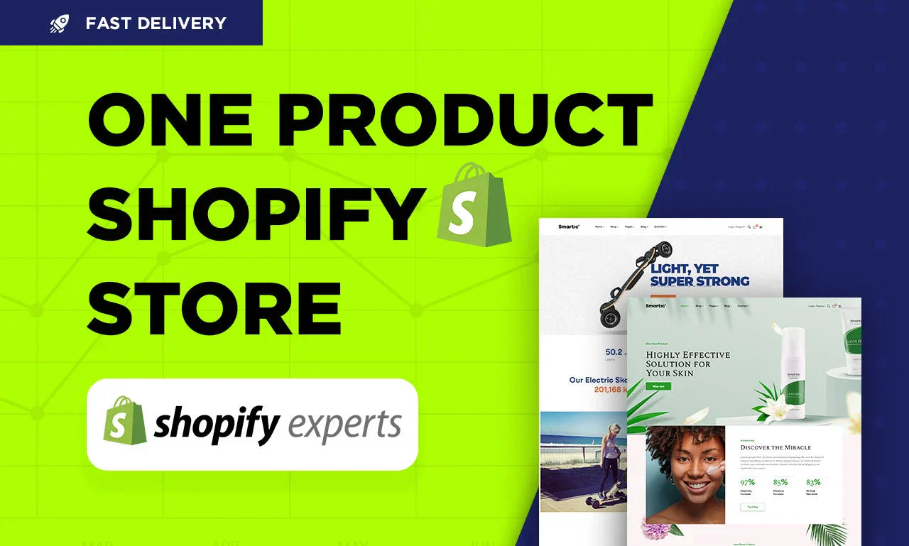 I will create one product shopify store, dropshipping website (5 pages)