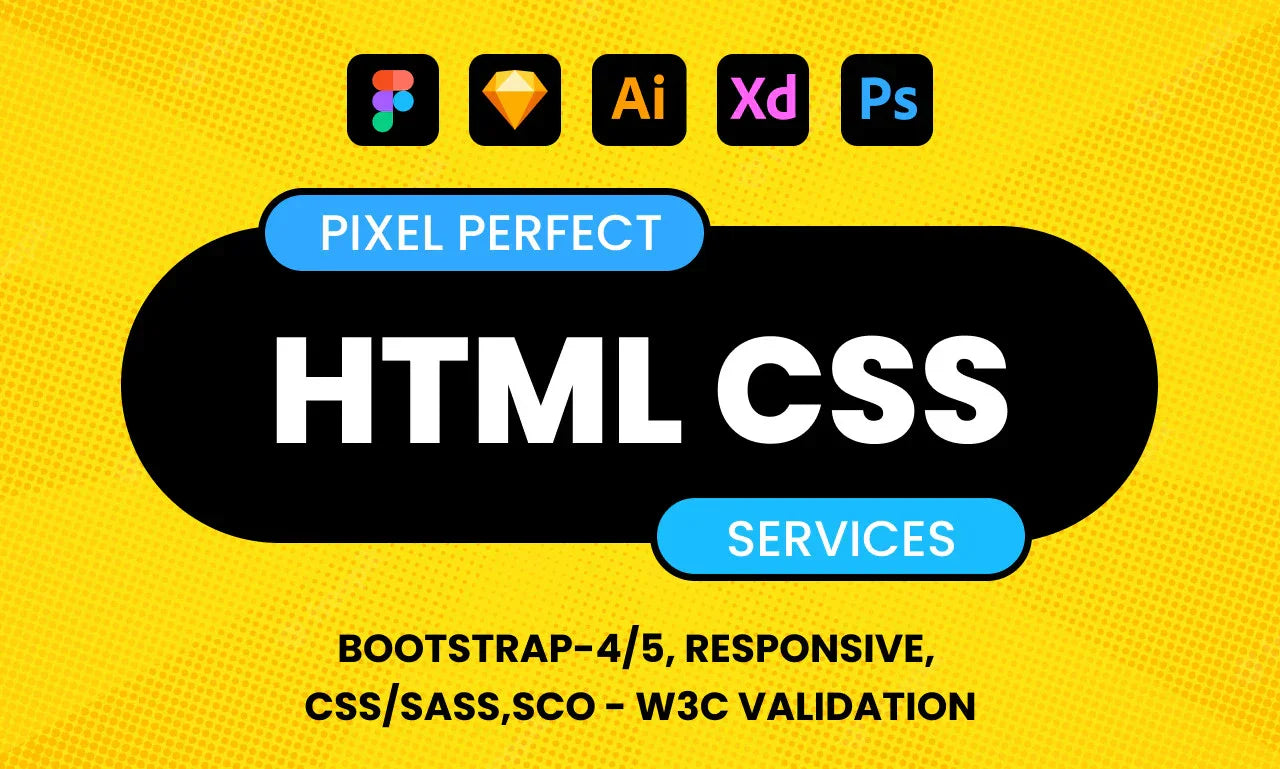 I will convert figma to HTML, PSD to HTML, xd to HTML responsive (1 page)