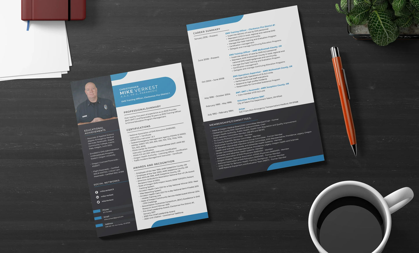 I will create professional resume design, CV design and cover letter