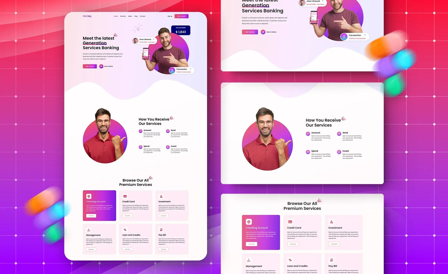 I will do unique and creative website UI UX design