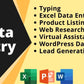 I will do excel data entry, copy paste, typing, web research-5 hours of work