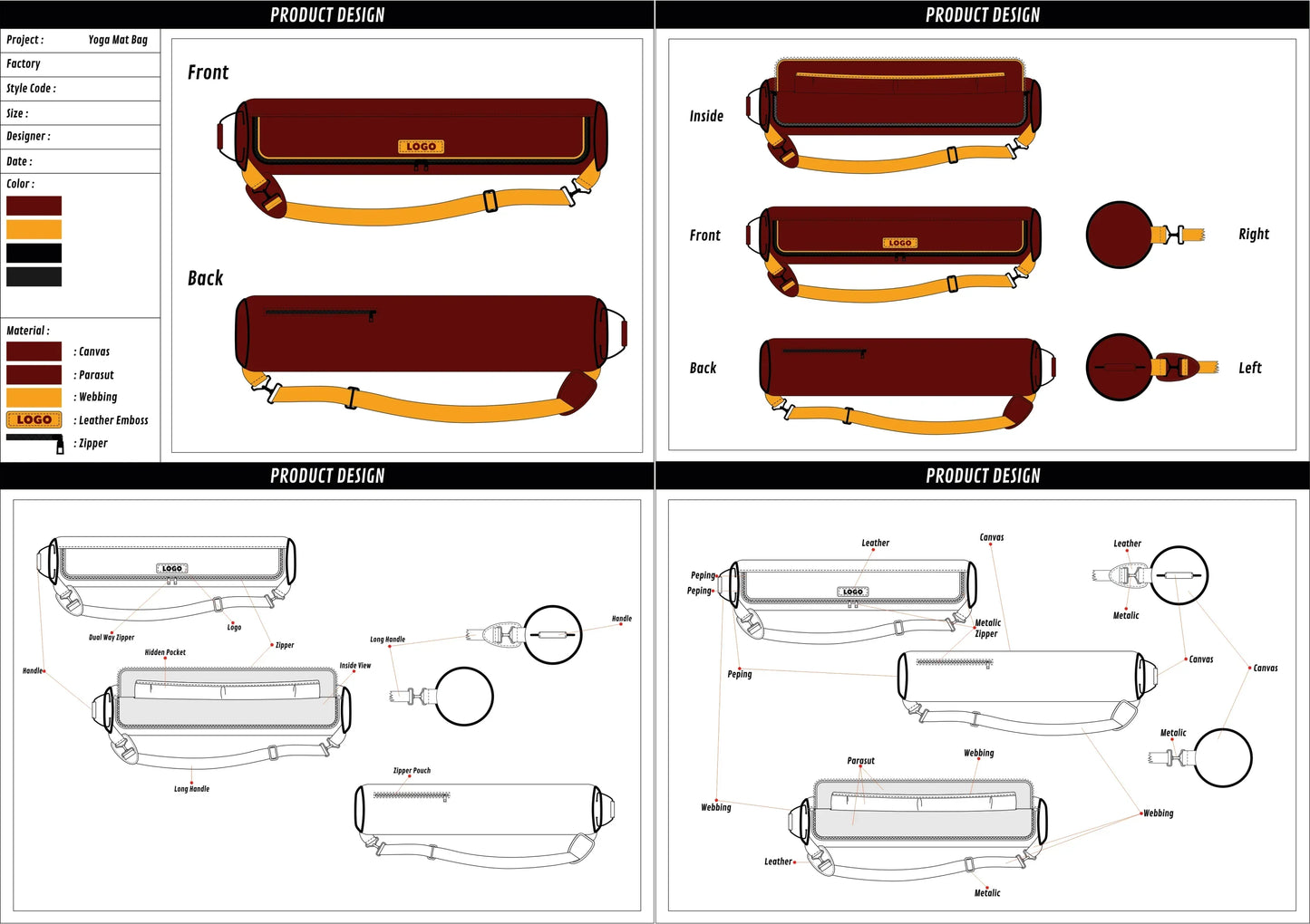 I will design your backpack, handbag, bag, wallet, and luggage, and make a tech pack
