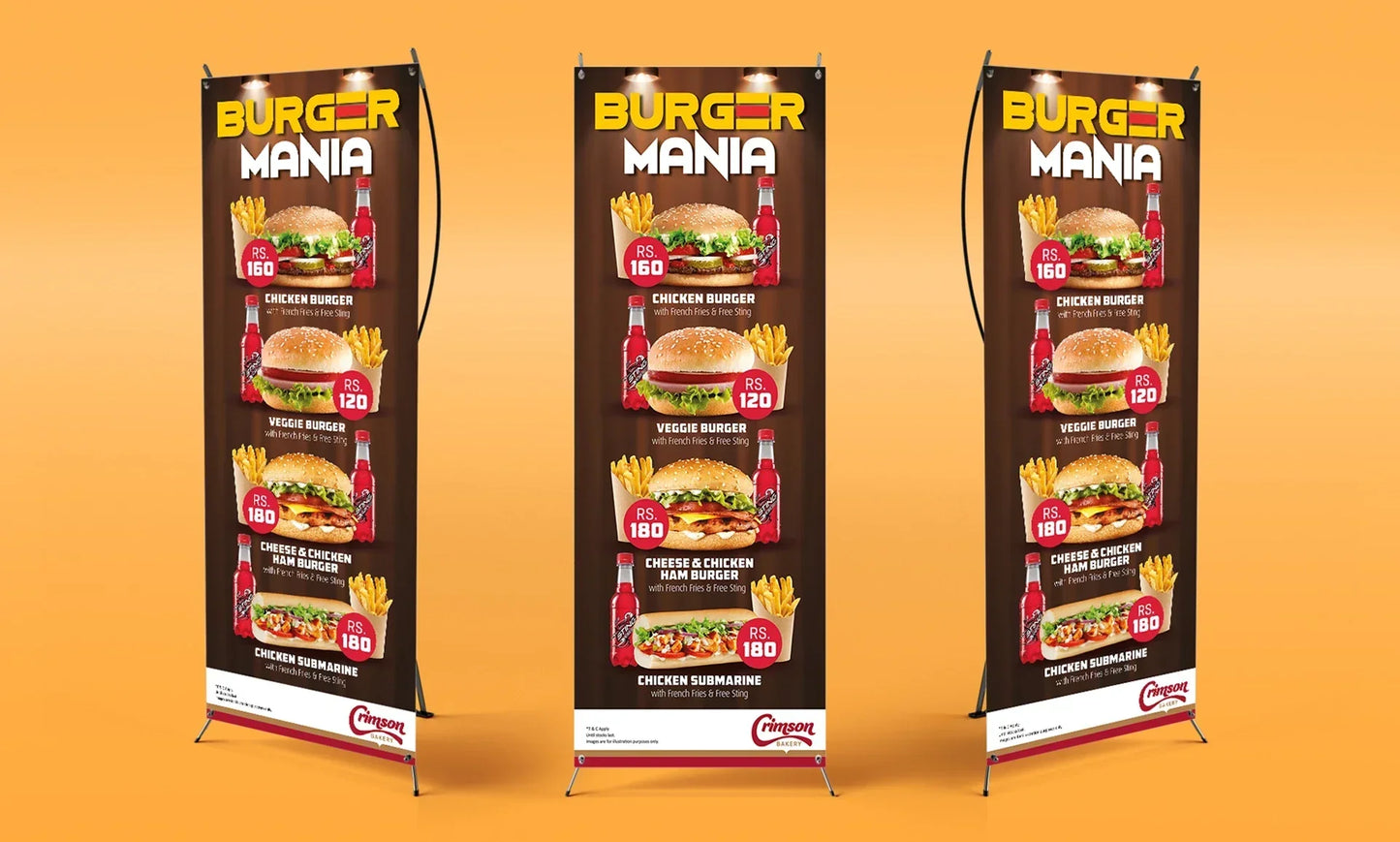 I will design billboards, hoardings, banners, street signs, backdrops