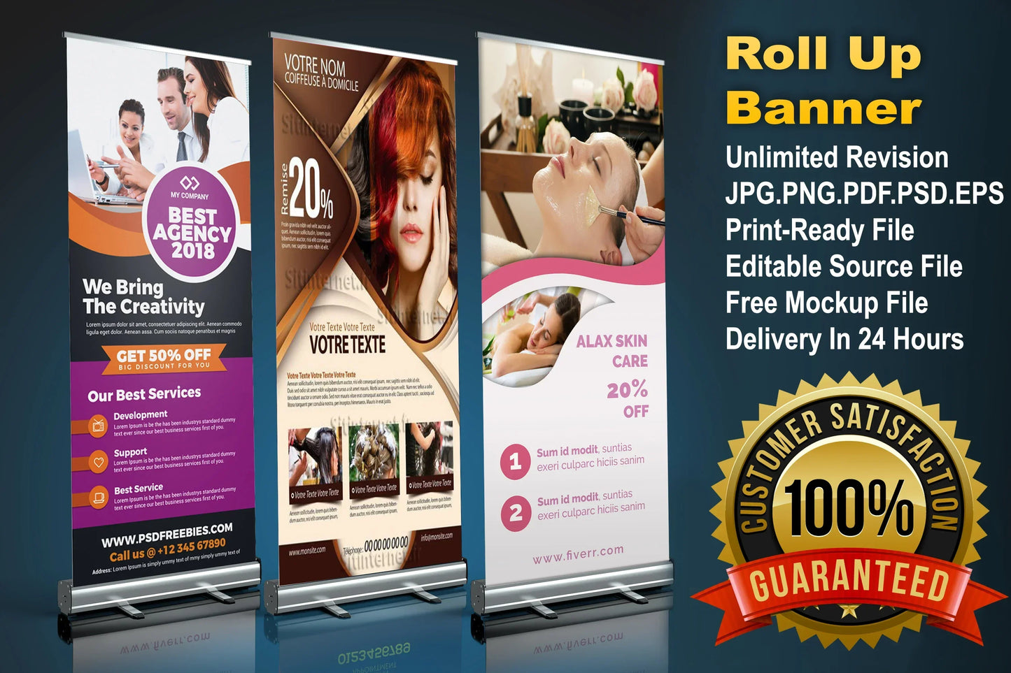 I will do outstanding roll up banner design
