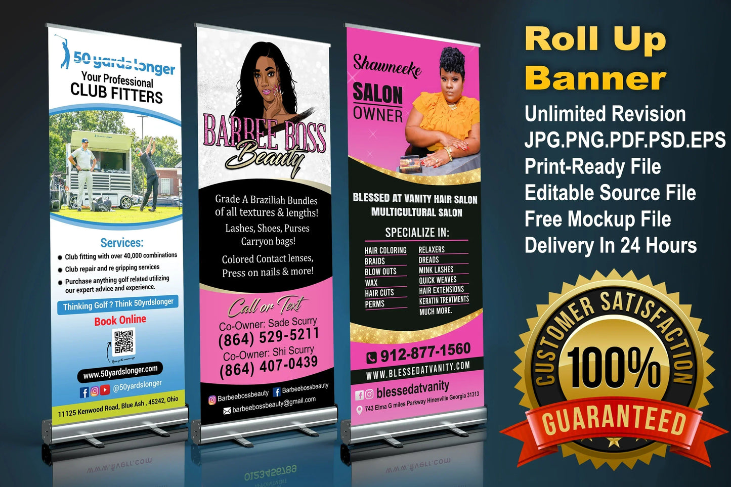 I will do outstanding roll up banner design