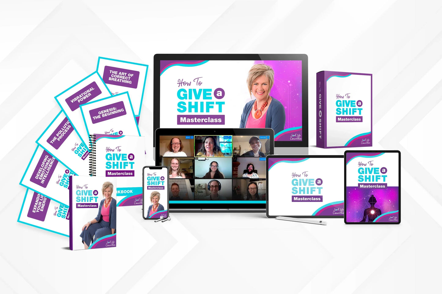I will design engaging 3d product mockup and online course bundle