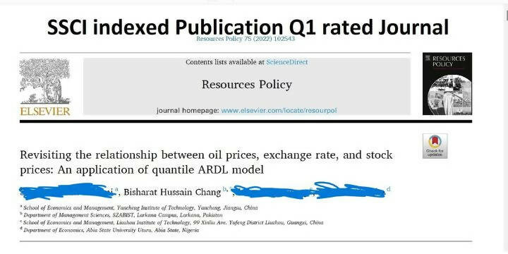 I will write one SSCI,SCIE,SCOPUS Article (1 paper writing)