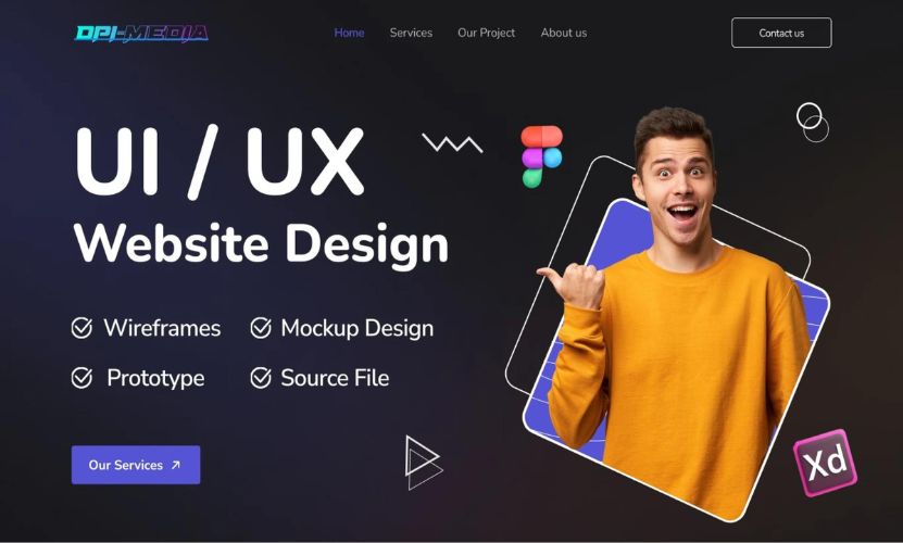 I will do unique and creative website UI UX design