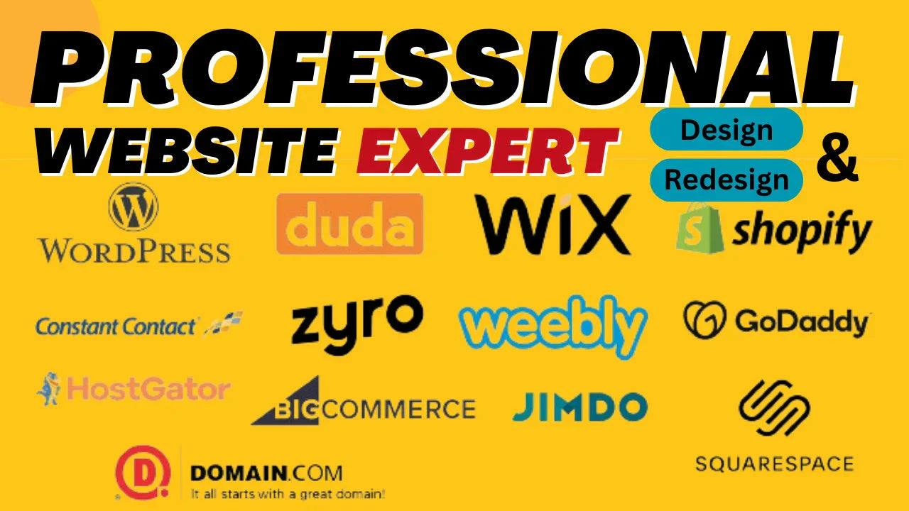 I will godaddy website, godaddy website design, godaddy redesign godaddy website design (1 page)
