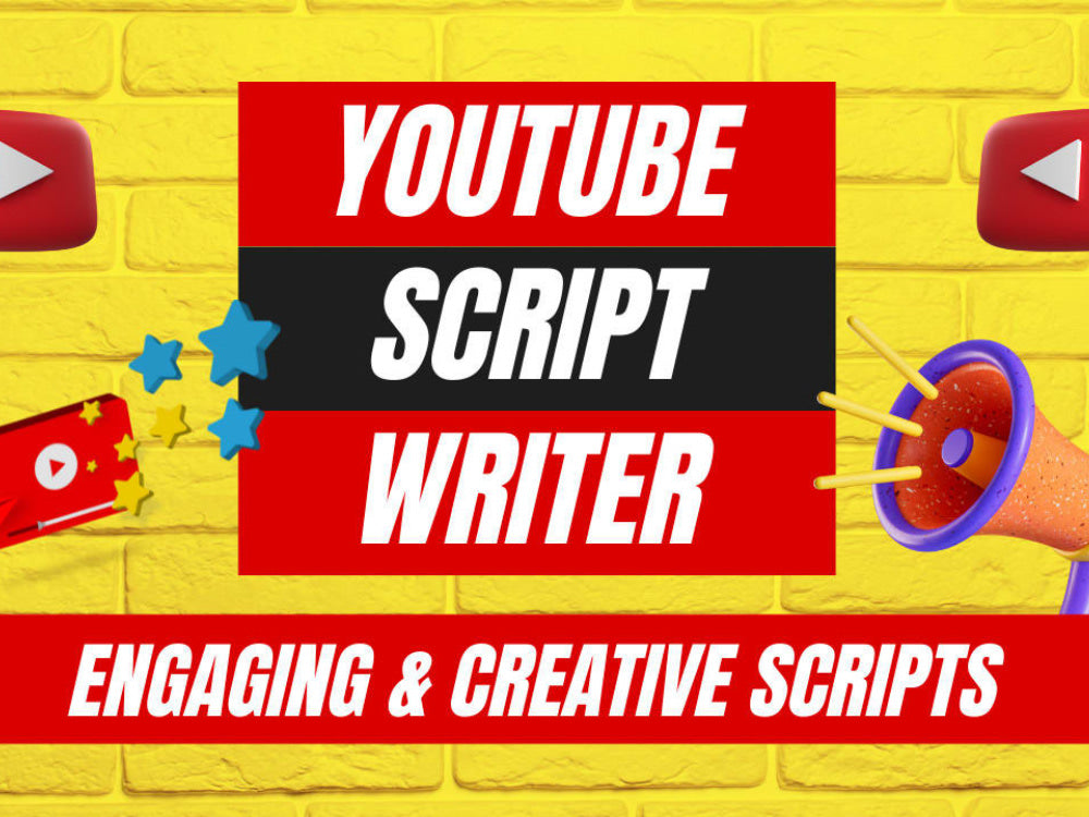 We will be the best professional writer for your YouTube scripts (Script Upto 500 words)