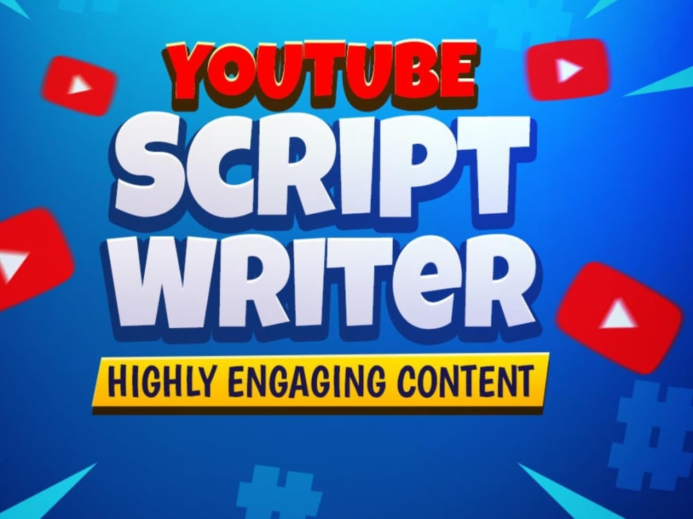 We will be the best professional writer for your YouTube scripts (Script Upto 1500 words)