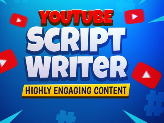 We will be the best professional writer for your YouTube scripts (Script Upto 1500 words)